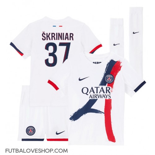 Dres Paris Saint-Germain Milan Skriniar #37 Preč pre deti 2024-25 Krátky Rukáv (+ trenírky)